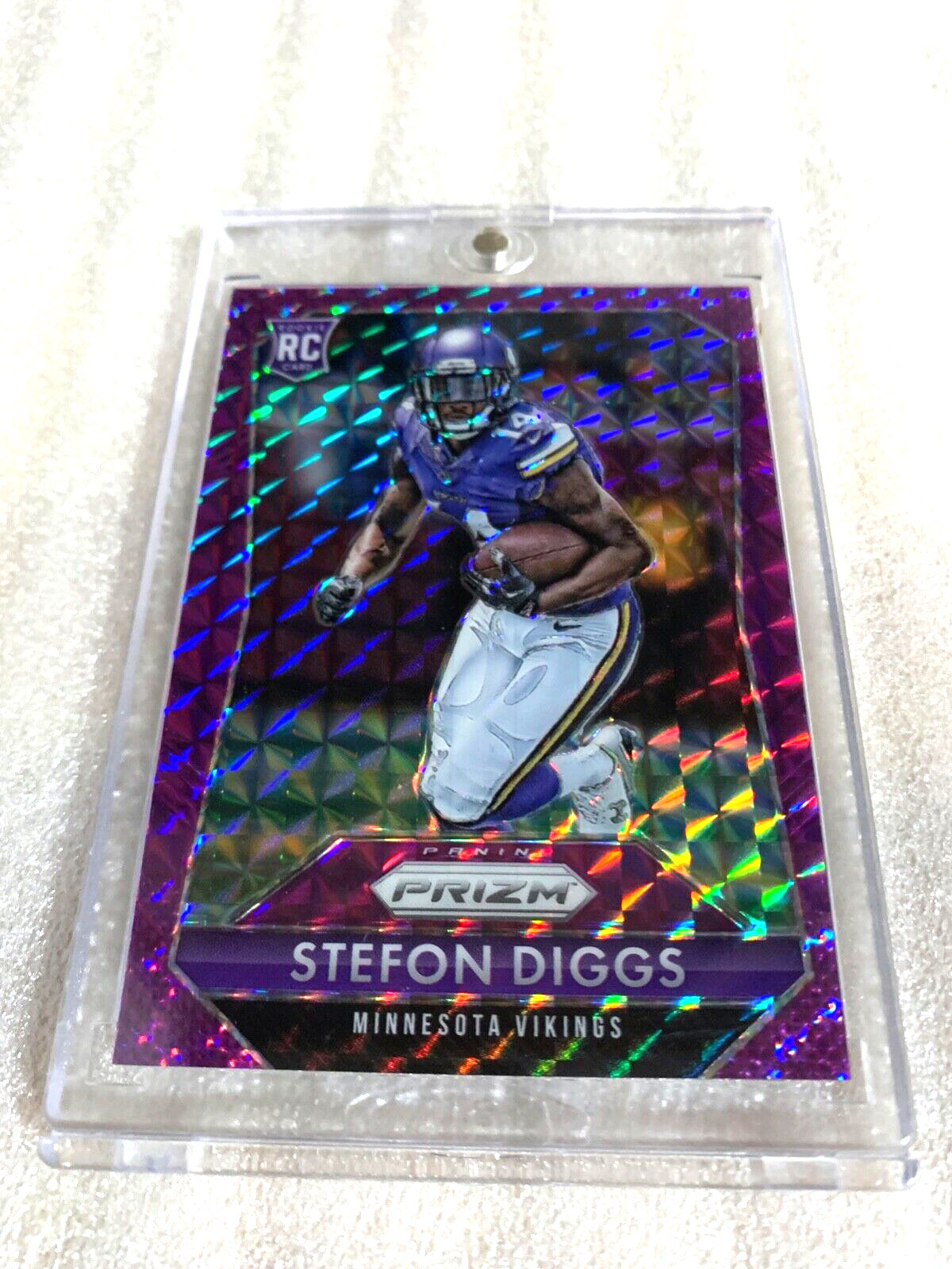 2015 STEFON DIGGS PANINI PRIZM VIOLET PURPLE MOSAIC PRIZM RC # 3/50 (RARE RC!)🔥
