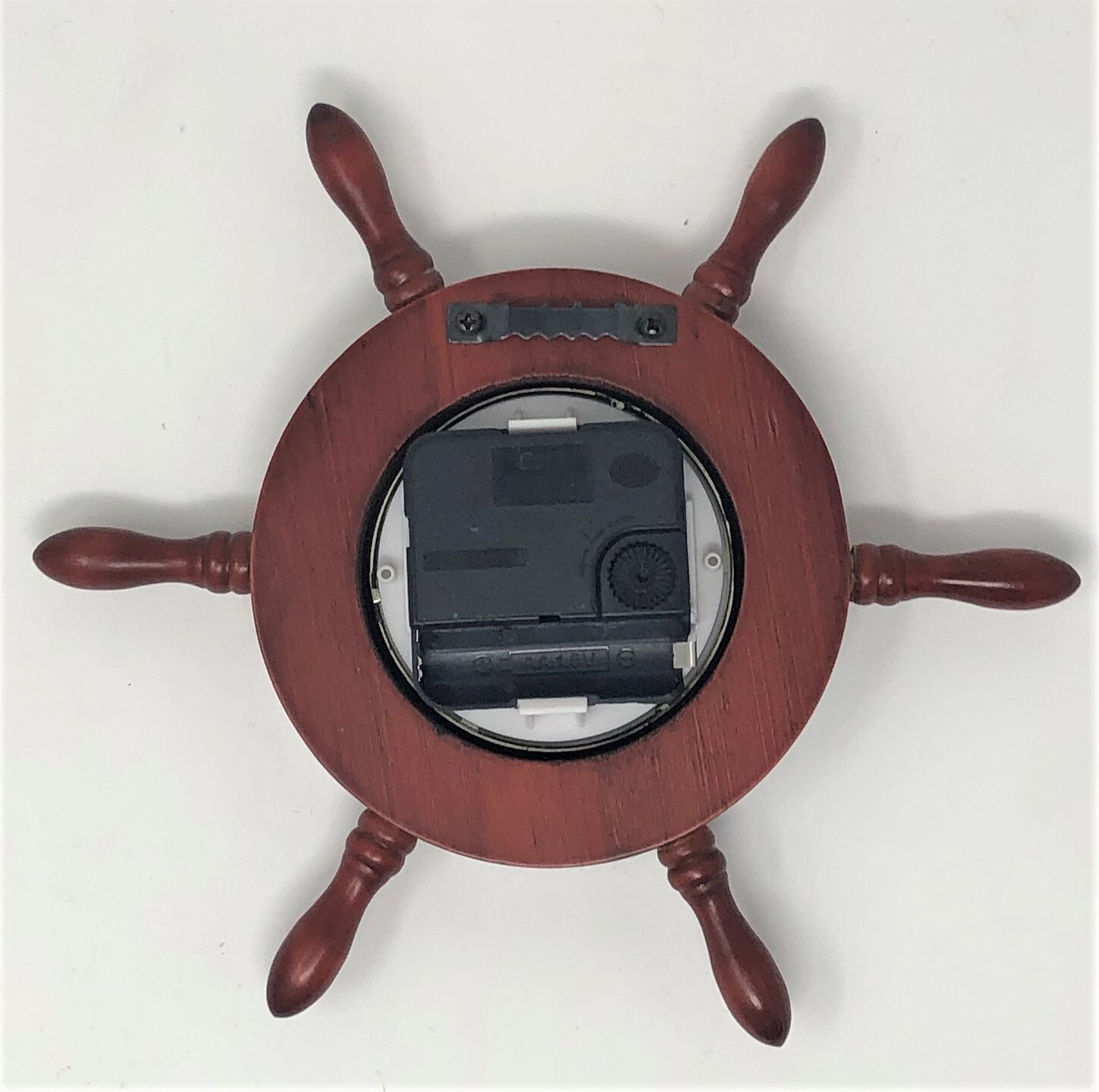 8&rdquo; Solid Wood Nautical Ships Wheel Quartz Wall Clock