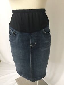 Citizens Of Humanity Denim Maternity Pencil Straight Skirt 28 Excellent Ebay