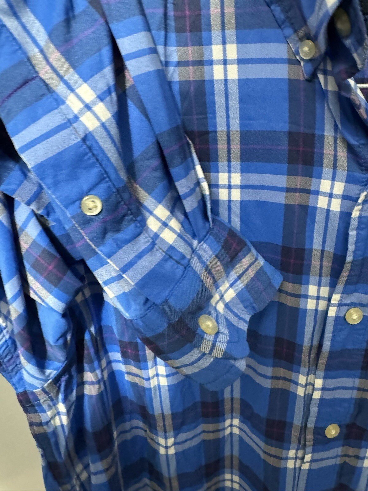 Chaps Performance Plaid Men’s Medium Button Up Sh… - image 8