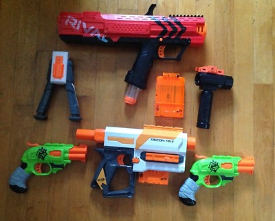 Lot Of 4 Nerf Guns with Accessories | eBay