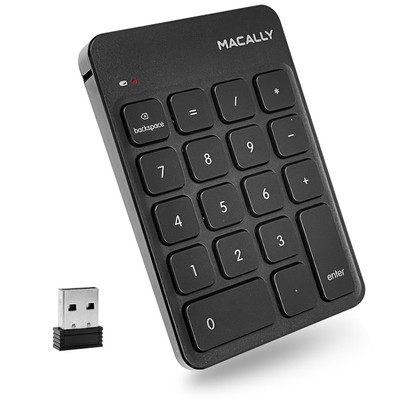 Macally Wireless Number Pad | Numeric Keypad | Wireless 10 Key for Laptop PC ...