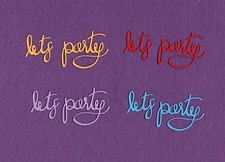LETS PARTY die cuts scrapbook cards