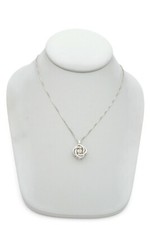 Sterling Silver 925 Diamond Necklace 18"
