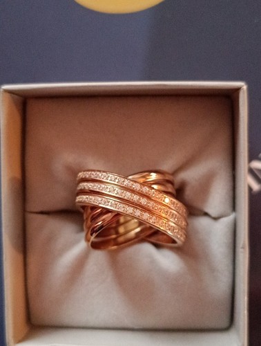 Genialer Rosegold Ring Christ edelstahl OVP mehr als 100Zirkoniasteine NP 149€ - Bild 24 von 24