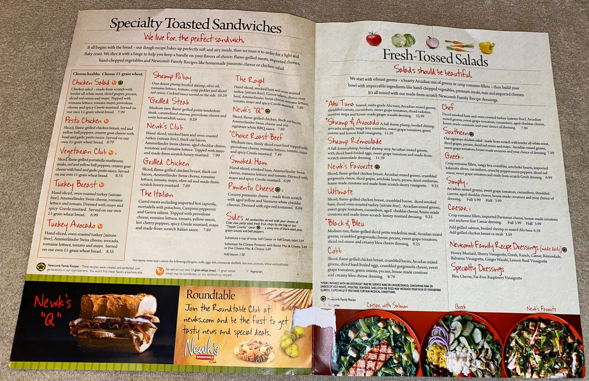 Newk's menu deals