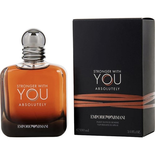 Emporio Armani Stronger With You Absolutely 3.4oz Parfum-New Sealed Box