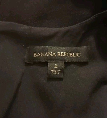 BANANA REPUBLIC Jumpsuit Cropped Black Sleeveless Belt Lined Sz 2 - Picture 9 of 11