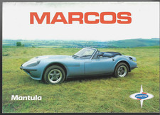Marcos Mantula & Ford Based Kit 1988-1989 UK Market Sales Brochure Coupe, Spyder