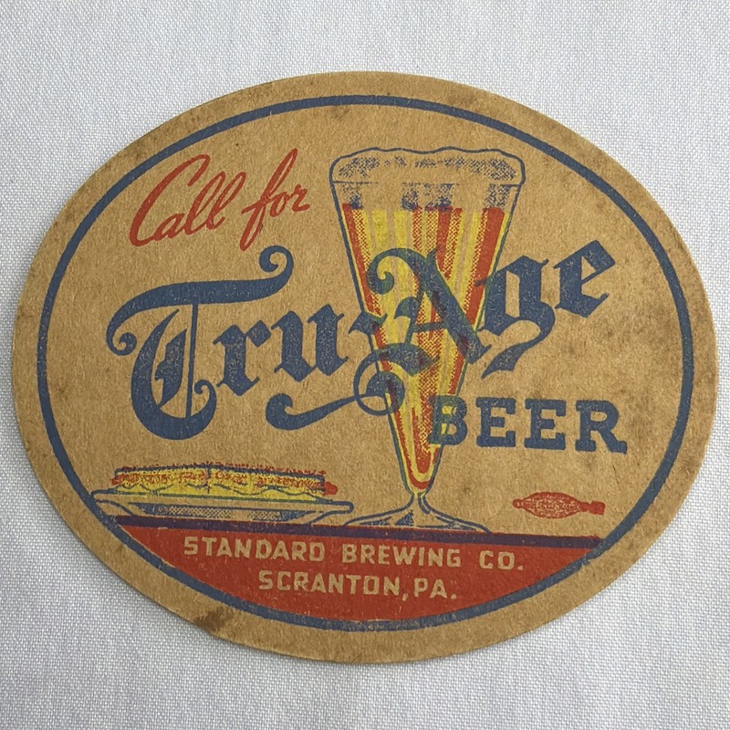 Standard Brewing Co, Call For Tru-Age Beer, Scranton PA, 4.5”