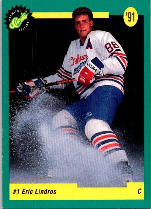 1991 Classic Draft Picks French #1 Eric Lindros Hockey Card 11YYY