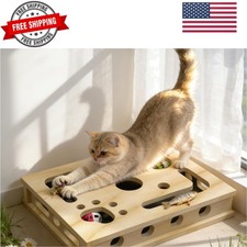 XL Cat Nail File Enrichment Box, Cat Scratch Puzzle Box with Replaceable Fili...