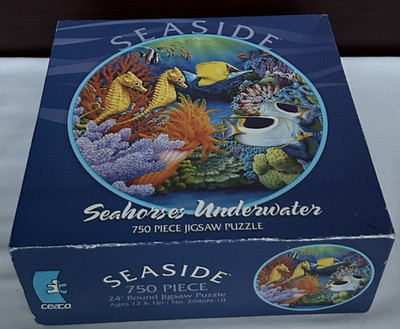 Ceaco 750 Piece Jigsaw Puzzle Seaside Seahorses Underwater Made In USA