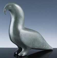 ESTATE FRESH VINTAGE CANADIAN INUIT CARVED SOAPSTONE OF ARCTIC BIRD FIGURE N/R
