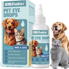Pet Eye Drops for Dogs & Cats – Soothe Eye Infections,Allergies, Relieve Dogs 