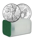 2011 1 oz American Silver Eagle $1 Coin BU Roll of 20 coins, .999 fine Lot of 20