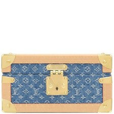 Louis Vuitton Jewelry Box Trezor 24 Monogram Denim M24572 Blue Used