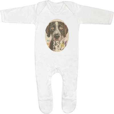 'German Shorthaired Pointer Portrait' Baby Sleepsuits (SS052845)