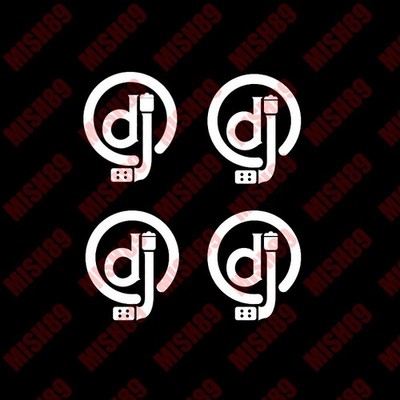 DJ Sticker DJ Die Cut Decal DJ Turntables Vinyl Sticker - Any Size Any Color