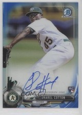 2017 Bowman Chrome Rookie Blue Refractor 42/125 Jharel Cotton #CRA-JCO Auto 1er