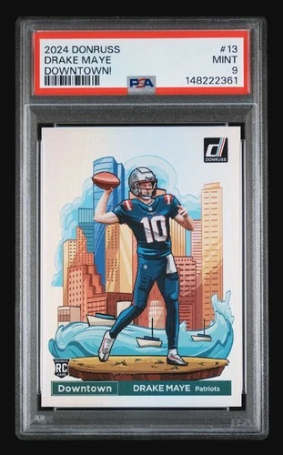 2024 Donruss Drake Maye Downtown! (RC) PSA 9