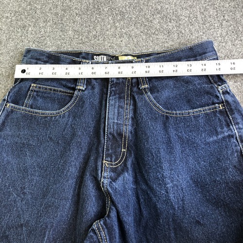 Southpole Jeans Mens 30x30 Blue Baggy Straight Y2K Skate Wide Leg Cotton - Picture 6 of 14