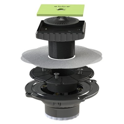 Ebbe E4024 PVC Three Piece Drain Assembly, 2-Inch, Black