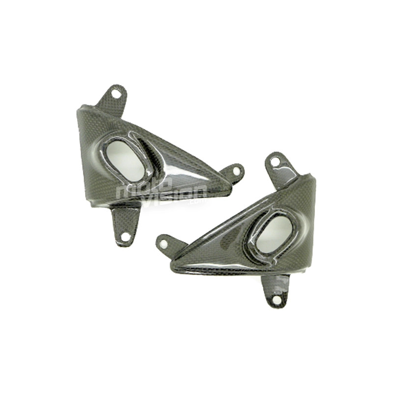 Caches latéraux hauts carbone Kawasaki ZX6R 2005-2006 ultra légers pour carrosserie moto