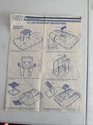 GI Joe Hovercraft and Sky Striker Jet Schematics Vintage Hasbro