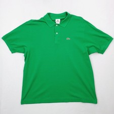 Lacoste Shirt Mens XXL Size 7 Kelly Green Polo Short Sleeve Preppy Colorful