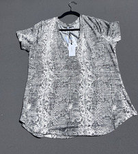 Z Supply Snakeskin V-Neck Short Sleeve T-Shir...