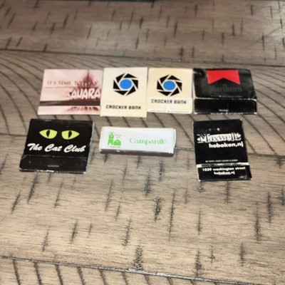 Vintage Matchbook Lot Crocker Bank Marlboro Cat Club Maxwell's Sahara