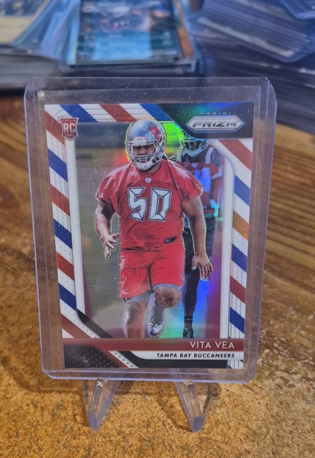 2018 Panini Prizm - Rookie Vita Vea #244 Red White & Blue Prizm (RC)