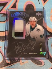Maxim Letunov 093/125 Lustrous Rookies Auto Patch 2020-21 Upper Deck Black (CH)