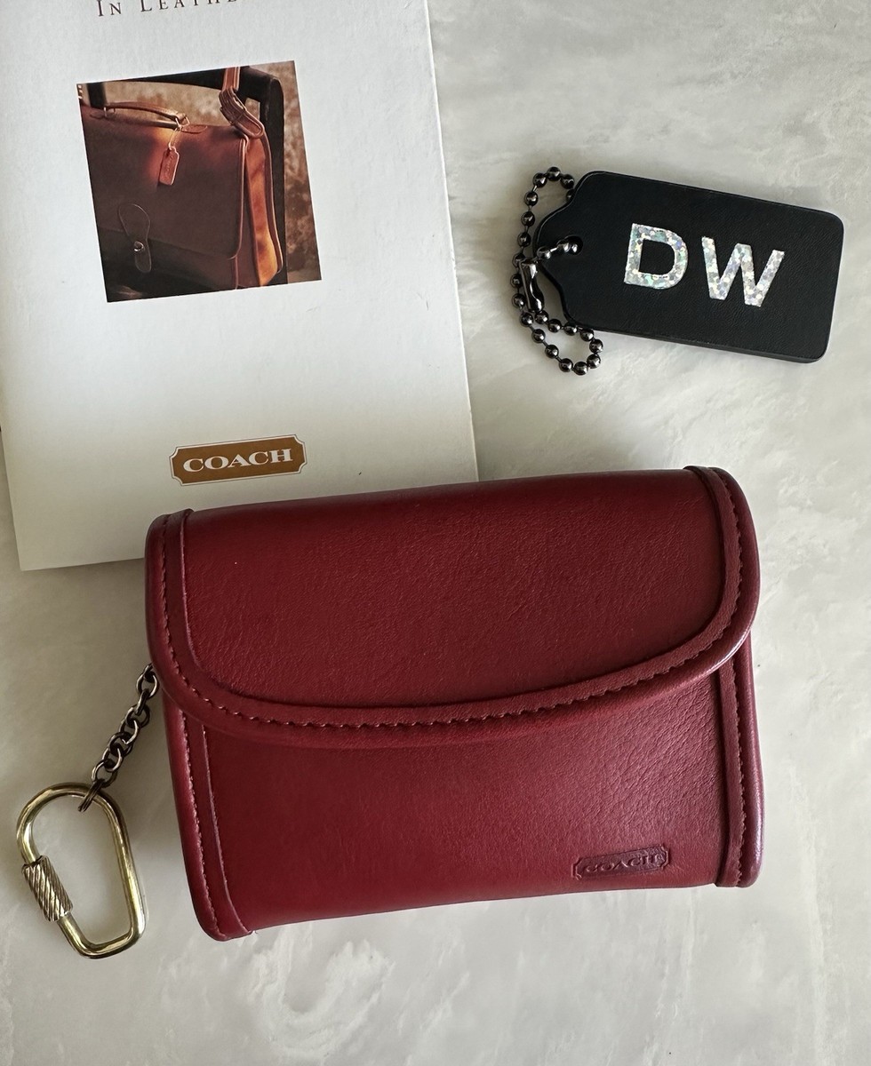 COACH VINTAGE RED LEATHER MULTIFUNCTION WALLET 7219 EUC | eBay