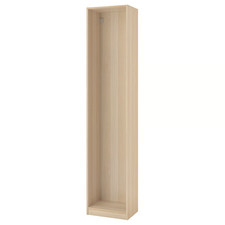 IKEA PAX Wardrobe Frame White Stained Oak Effect 50x35x236cm Bedroom Storage