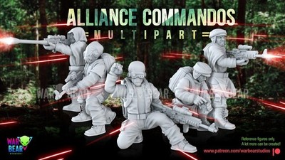 10 Rebellen Kommandos Star Wars Legion RPG Shatterpoint kompatibel Kriegsbär