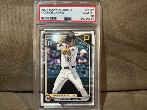 Konnor Griffin 2024 Bowman Draft #BD-22 1st RC PSA 10 Pirates