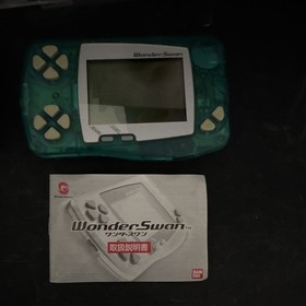 Bandai WonderSwan Green handheld system 1999 with box and manual