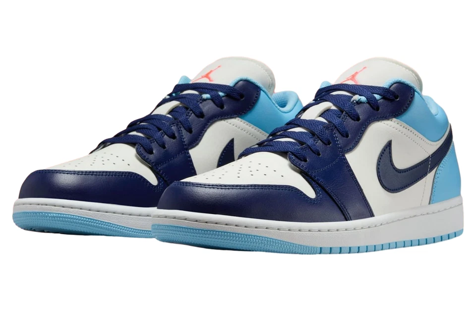 Nike Air Jordan 1 Low Sail azul frío 553558-149 para hombre talla nuevas Foto 4 de 4