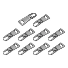 10pcs Zipper Pull, 1.12 Inch Zinc Alloy Sewing Zippers Tapes, Grey