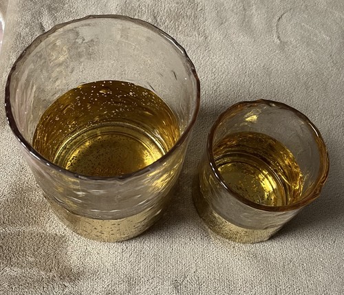 NEU* STEFFEN SCHRAUT 2 Glas-Kerzengläser Höhe Gold, Ø 14,5cm (1327) - Bild 3 von 3