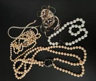Costume Jewelry Lot Faux Pearl Necklaces Bracelets Mixed Vintage