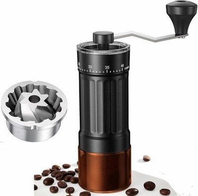Tragbare manuelle Kaffeemühle mit CNC Edelstahl konischem Grat, 40 Adjusta