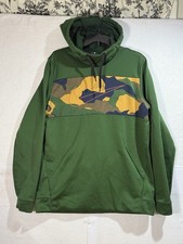 Nike Therma Dri-Fit Hoodie Sweatshirt in Green Camo Size Large Men's Pullover L