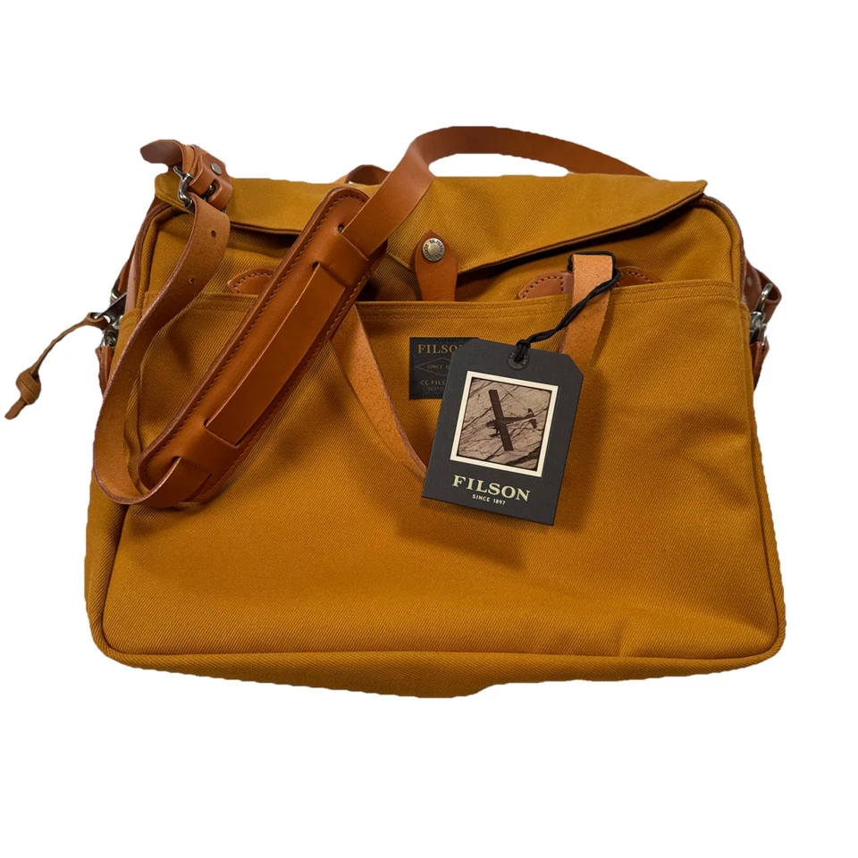Maletín Original Filson Resistente Sarga | Nuevo con Etiquetas | Bronceado Chessie | Hecho en EE. UU. | Raro Foto 4 de 4