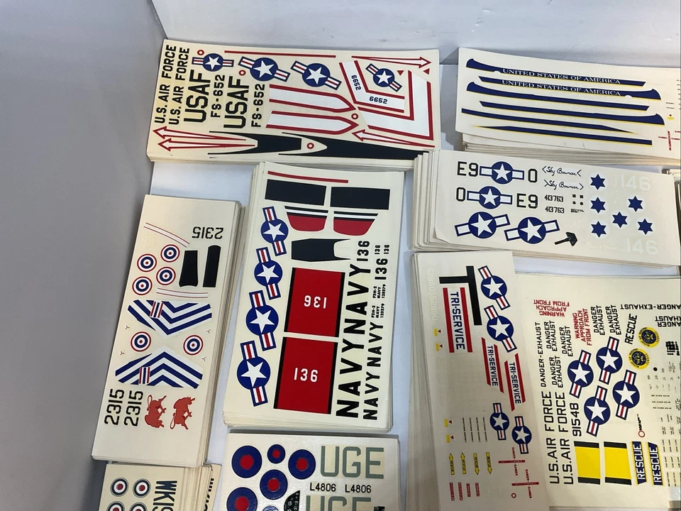 Huge Lot of Vintage Testors Decals for 1/72 & 1/48 Plastic Model Airplanes - Image 4 of 4