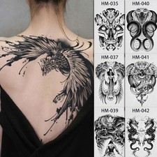 Temporary Tattoo Sticker Waterproof 48x34cm Full Back Body Art for Men Women