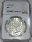 1883-S Morgan Silver Dollar NGC graded AU 58