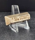 Vintage Type-1 Circle City AZ Arizona 2 oz Poured Silver Loaf Ingot Bar #0286